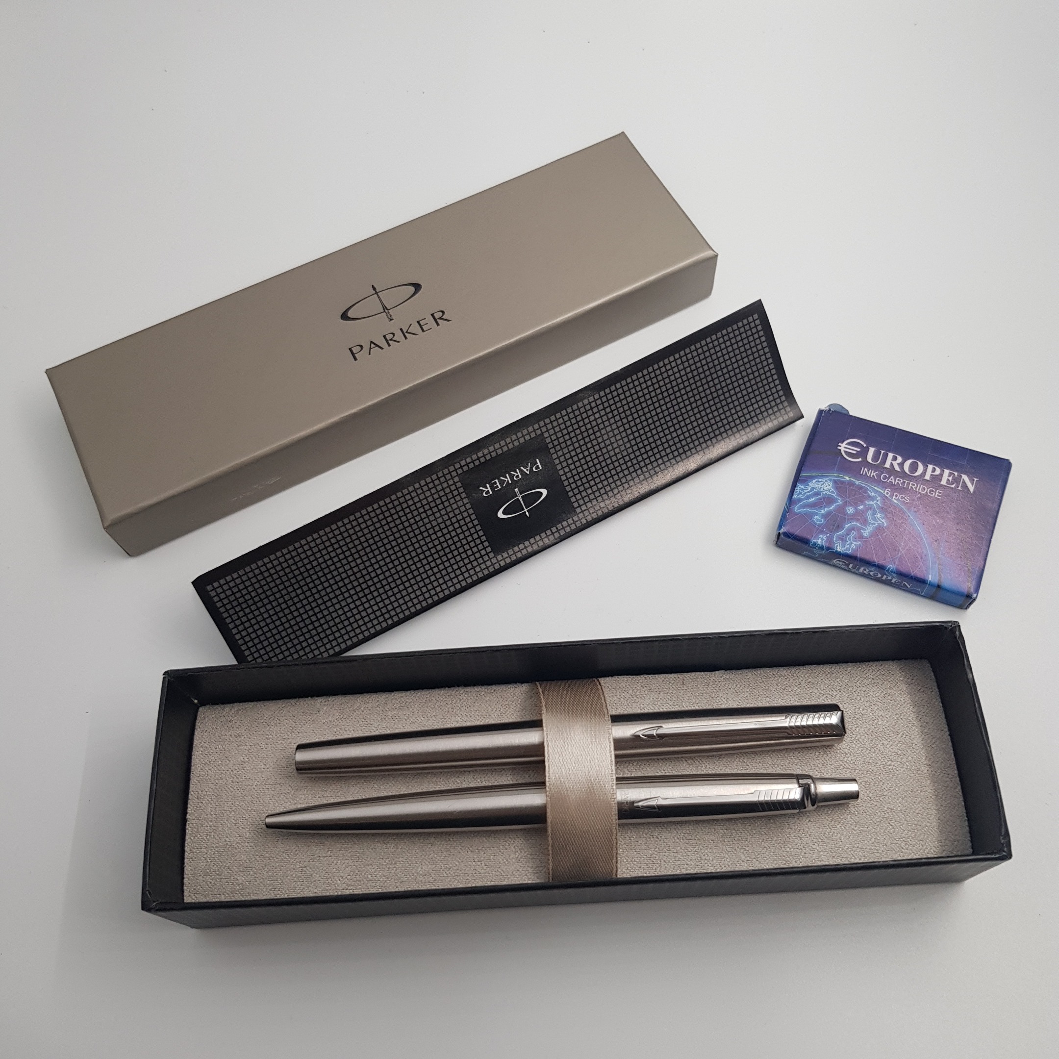 ست خودکار و خودنویس پارکر تمام استیل ژوتر