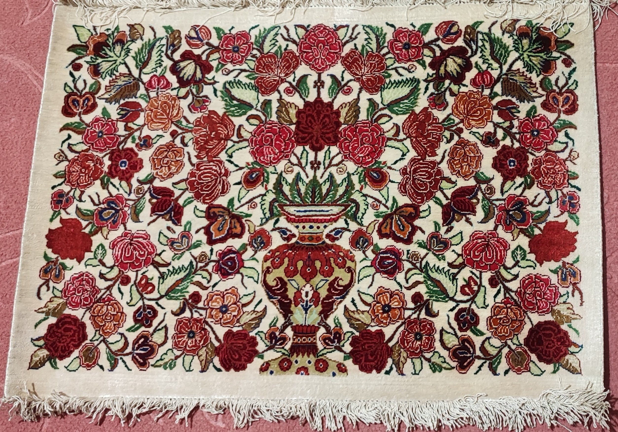 تابلو فرش ابریشم دستباف