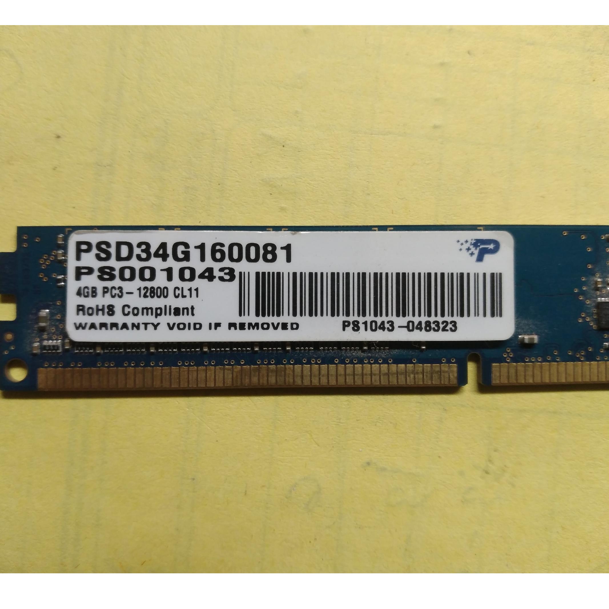 رم DDR3 4G 1600 Patriot با گارانتی