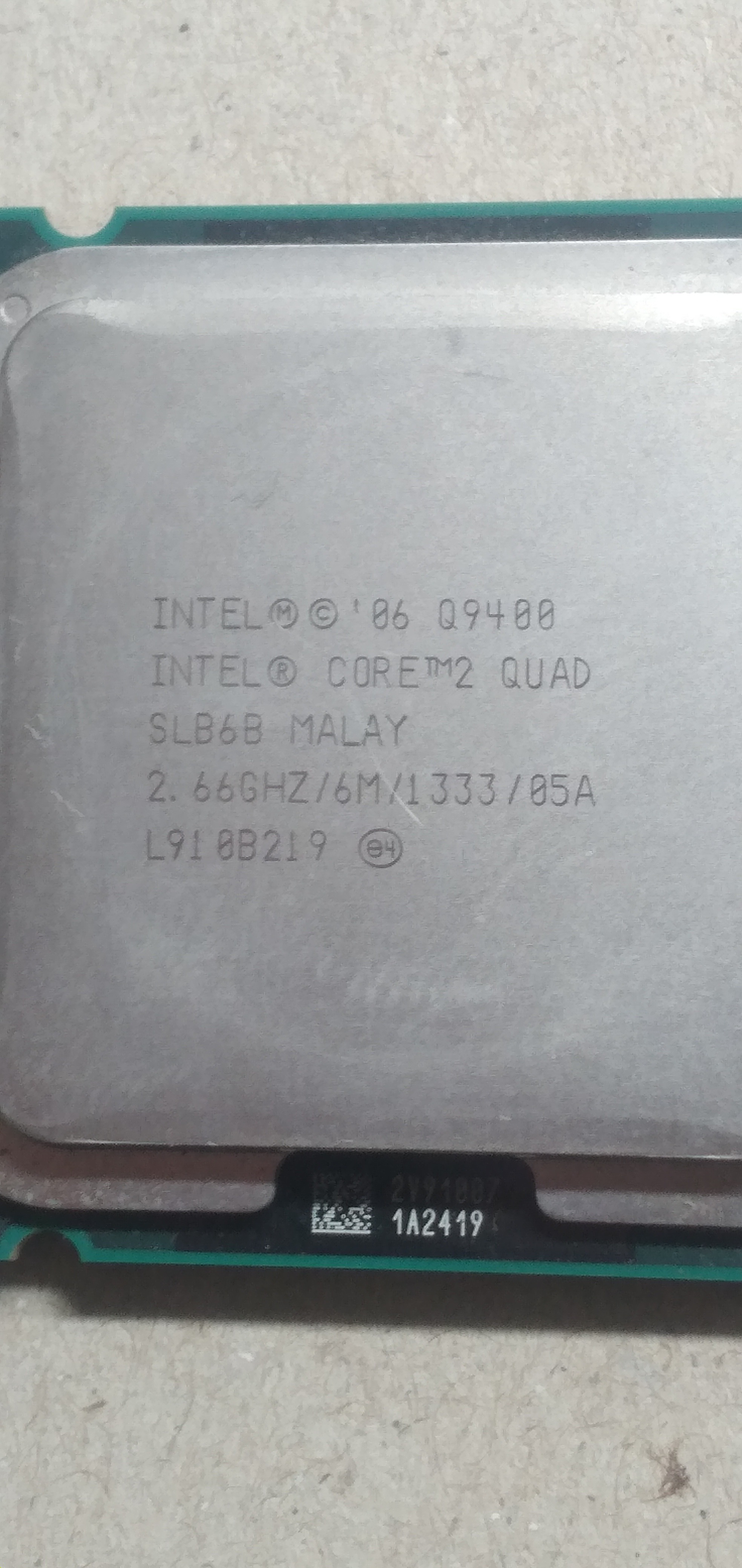 Cpu کواد 9400 دارای 6 مگ کش