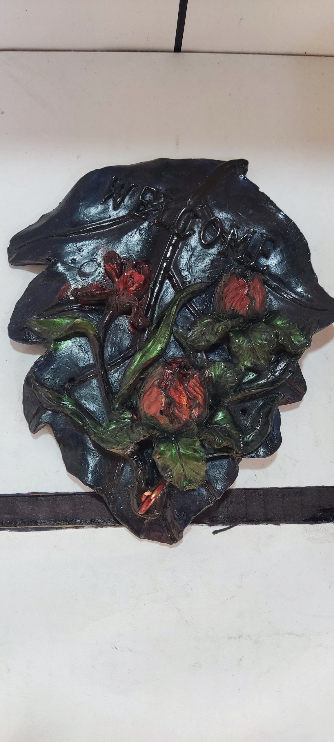 جاکلیدی دیواری دسته گل دارک