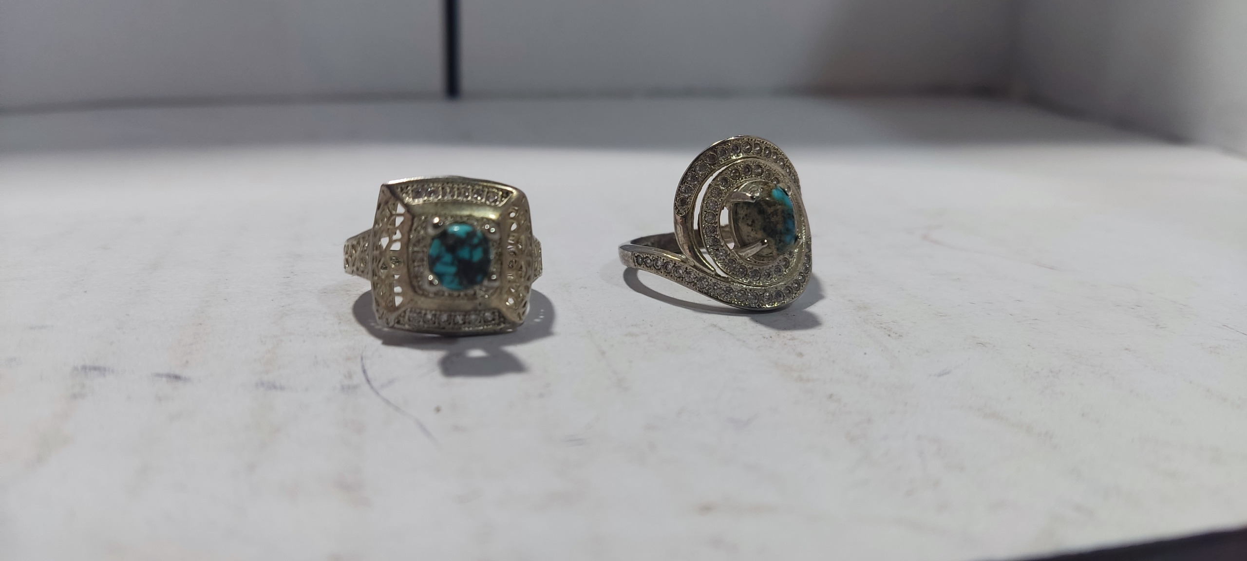 انگشتر روکش نقره فیروزه