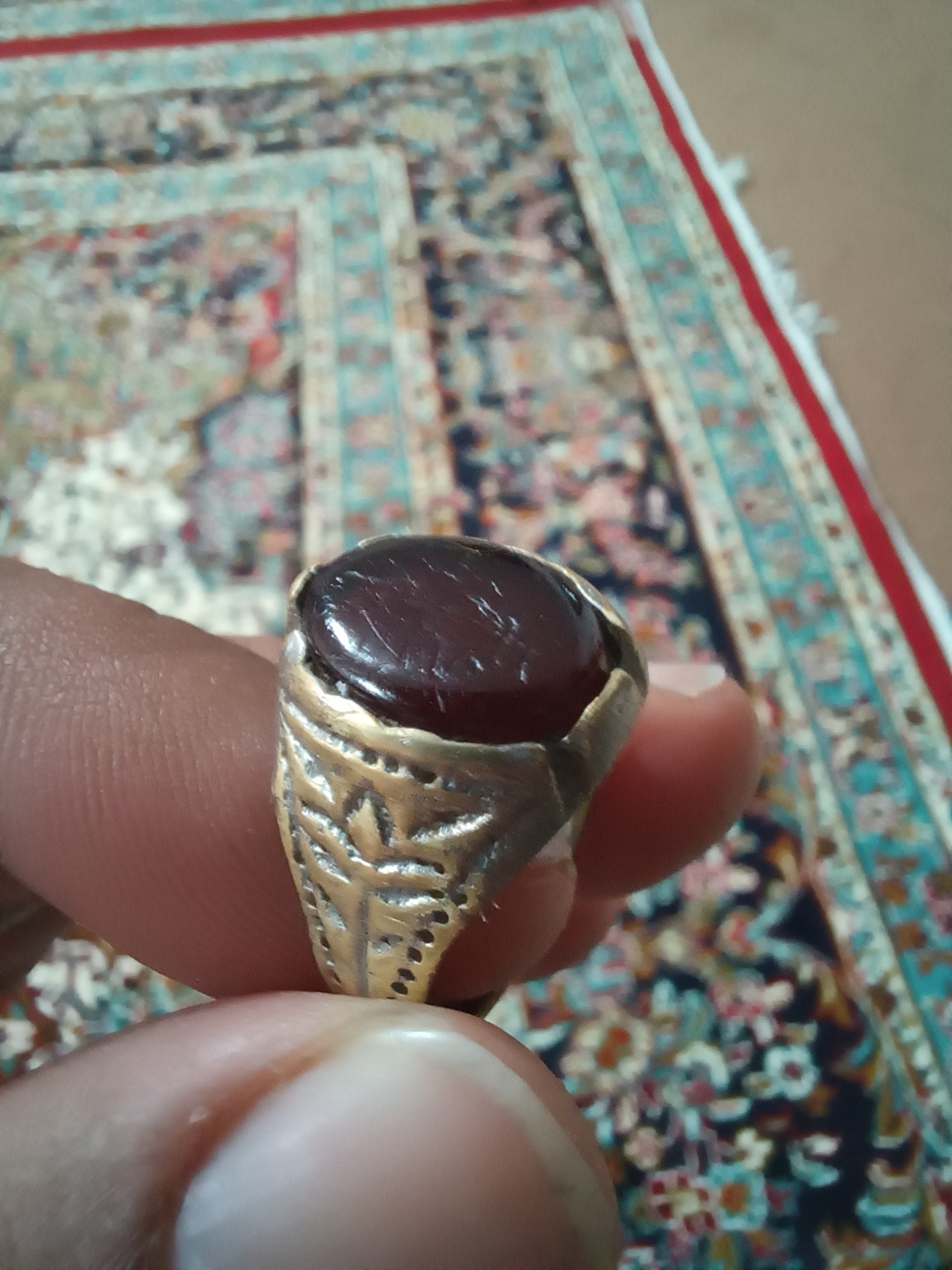 انگشتر  عقیق 5تن عال عبا
