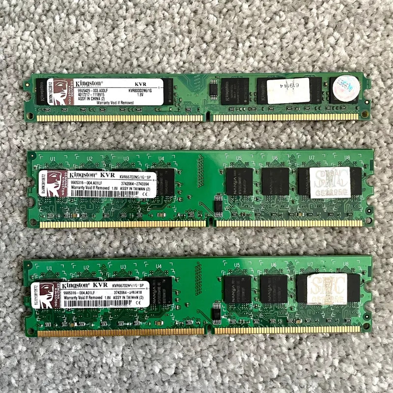 سه عدد رم 1Gb DDR2 رم ریدر کامپیوتر PC