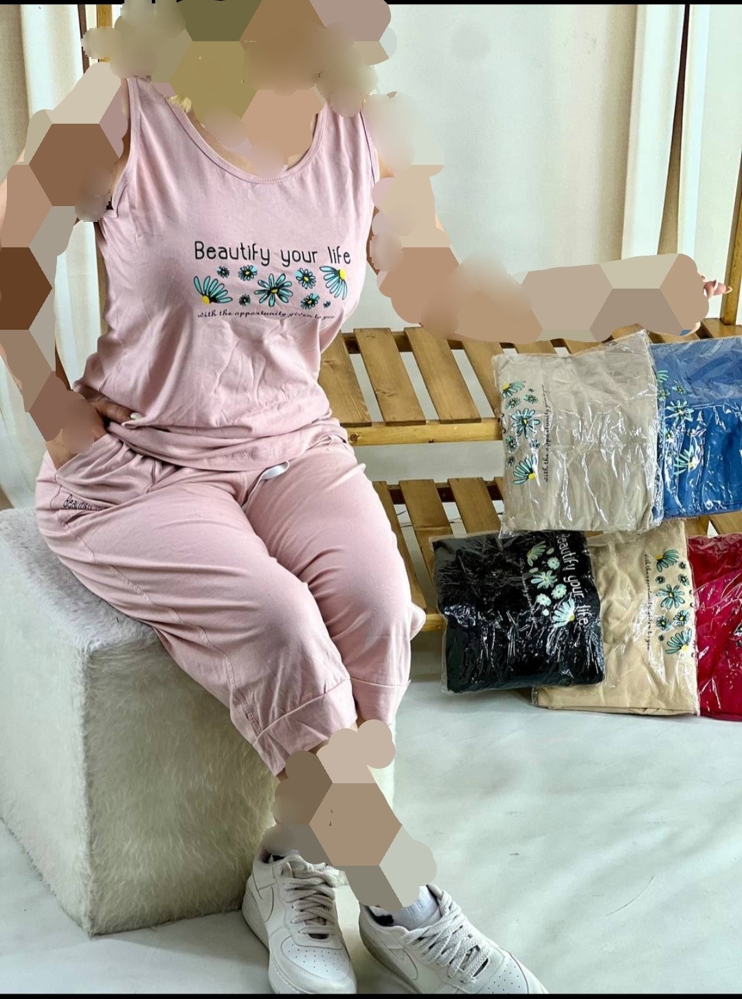 تاپ شلوارک نخ پنبه