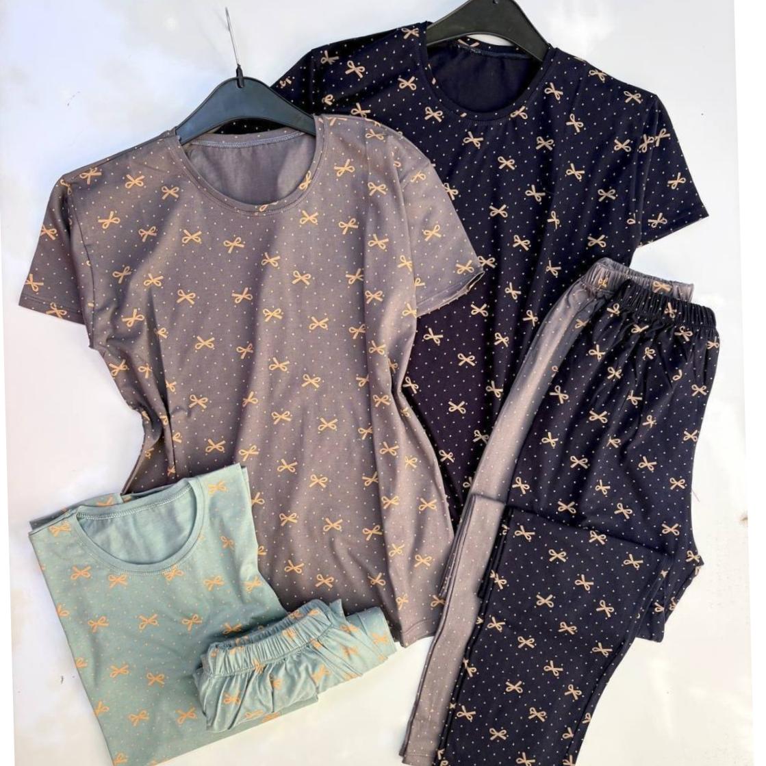 تیشرت شلوار طرح پاپیون