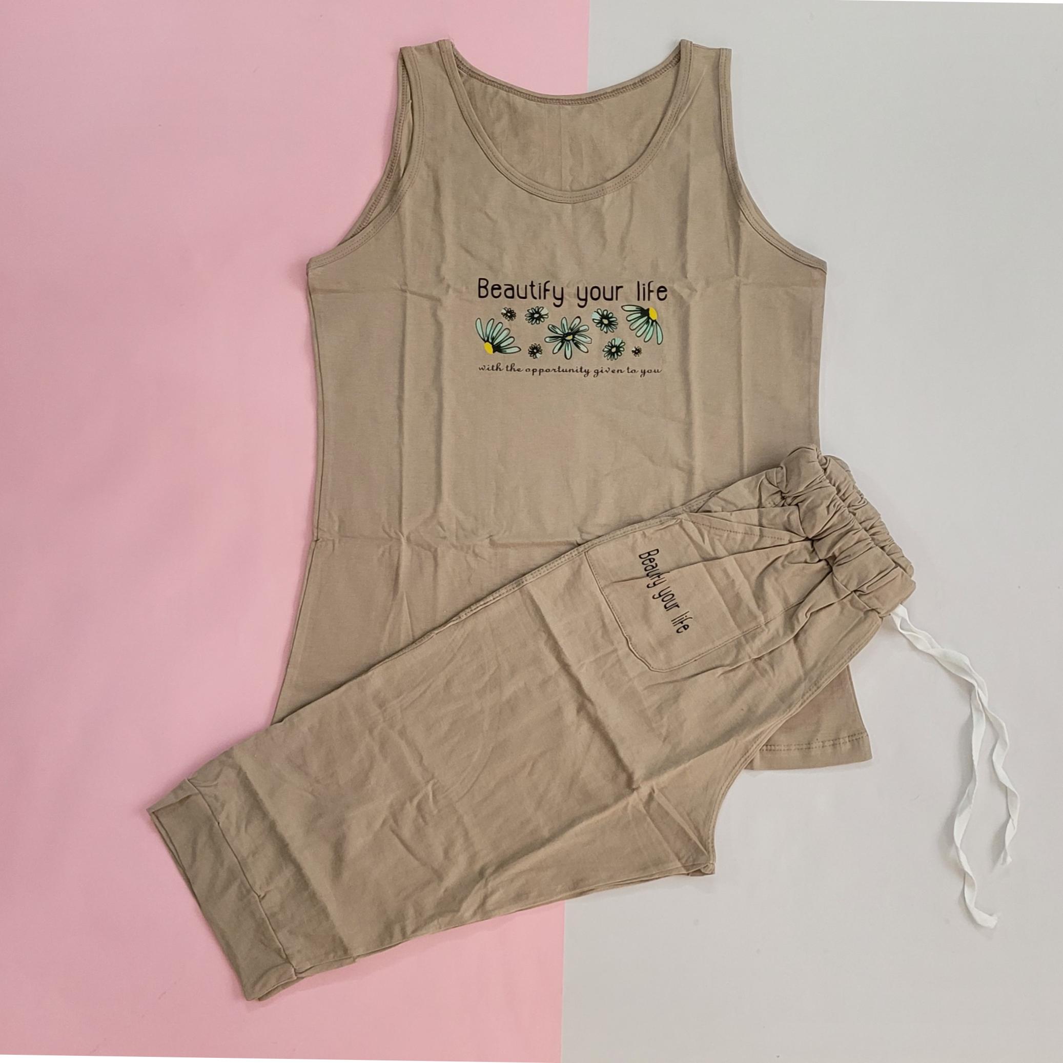 تاپ شلوارک طرح گل