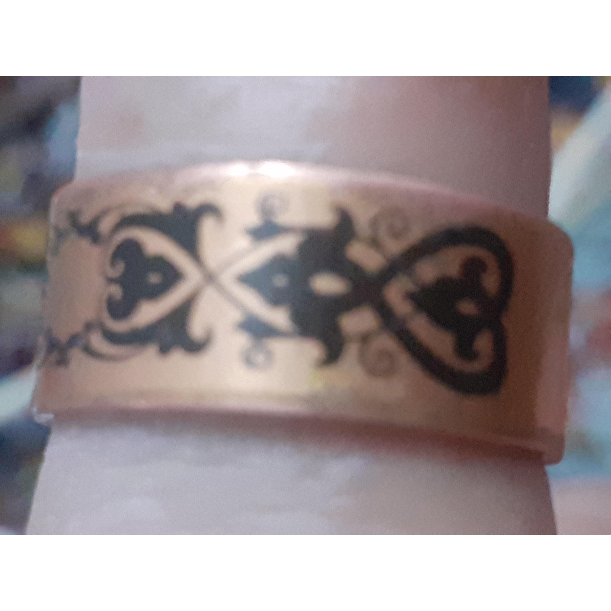 حلقه مسی بانقش زیبا مطابق تصویز