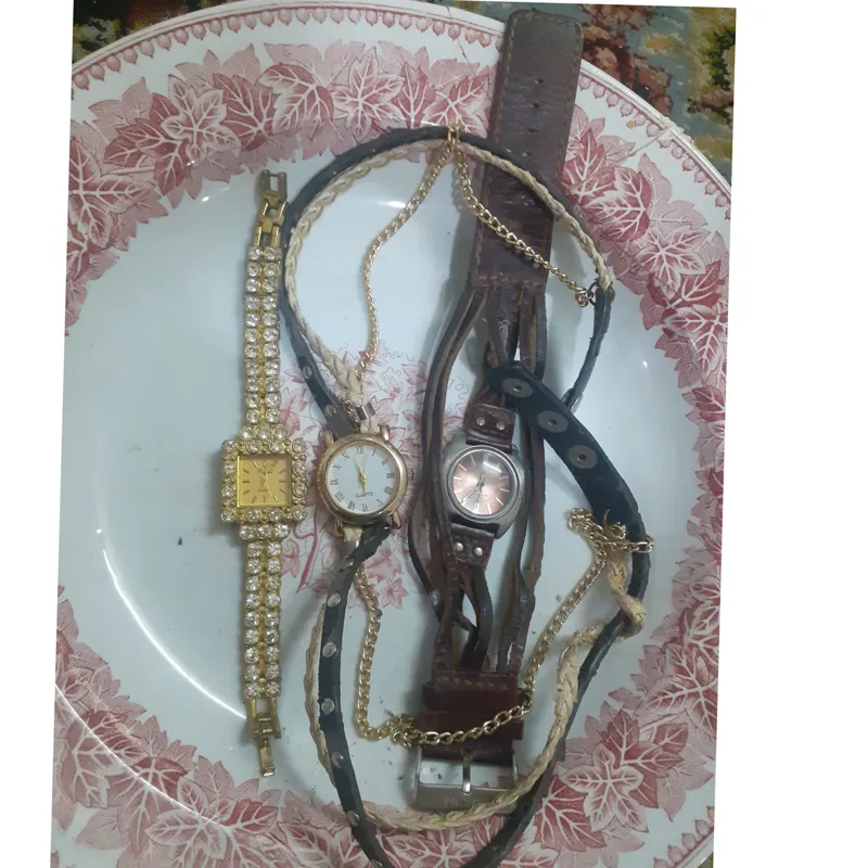 ساعت بندچرمی چندلایه وبندفلزی دخترانه