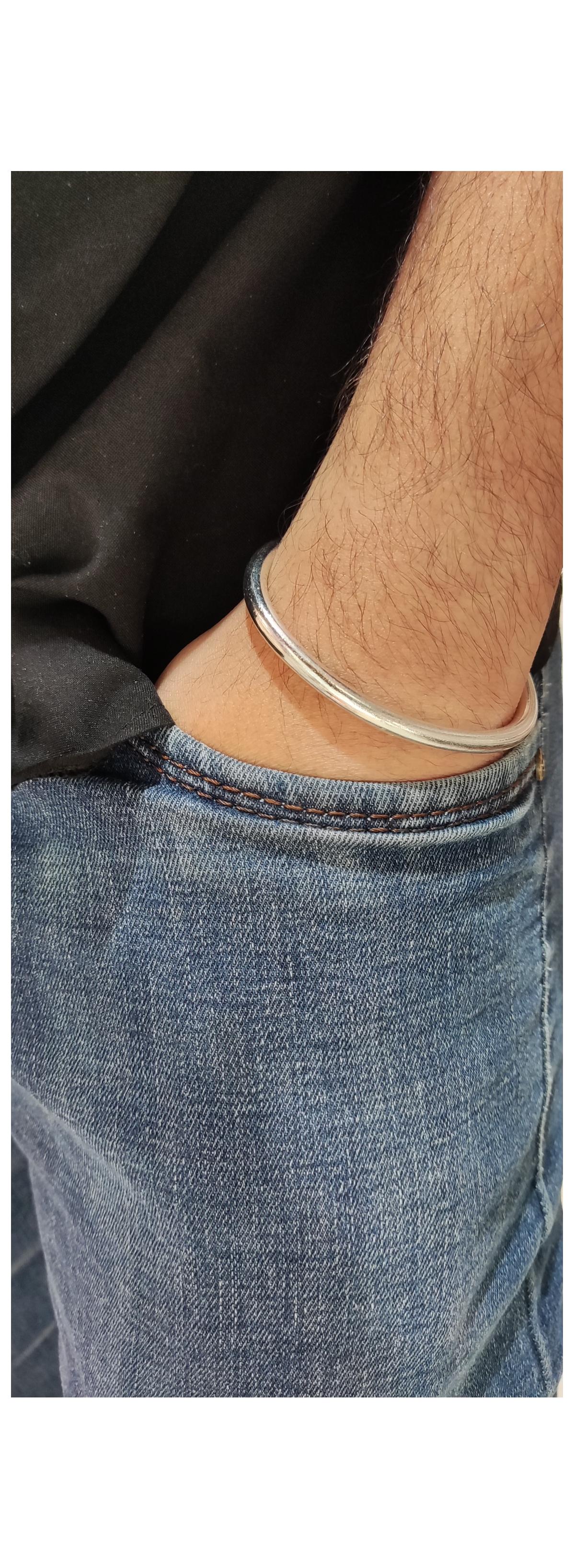 خلخال نقره ای برنجی