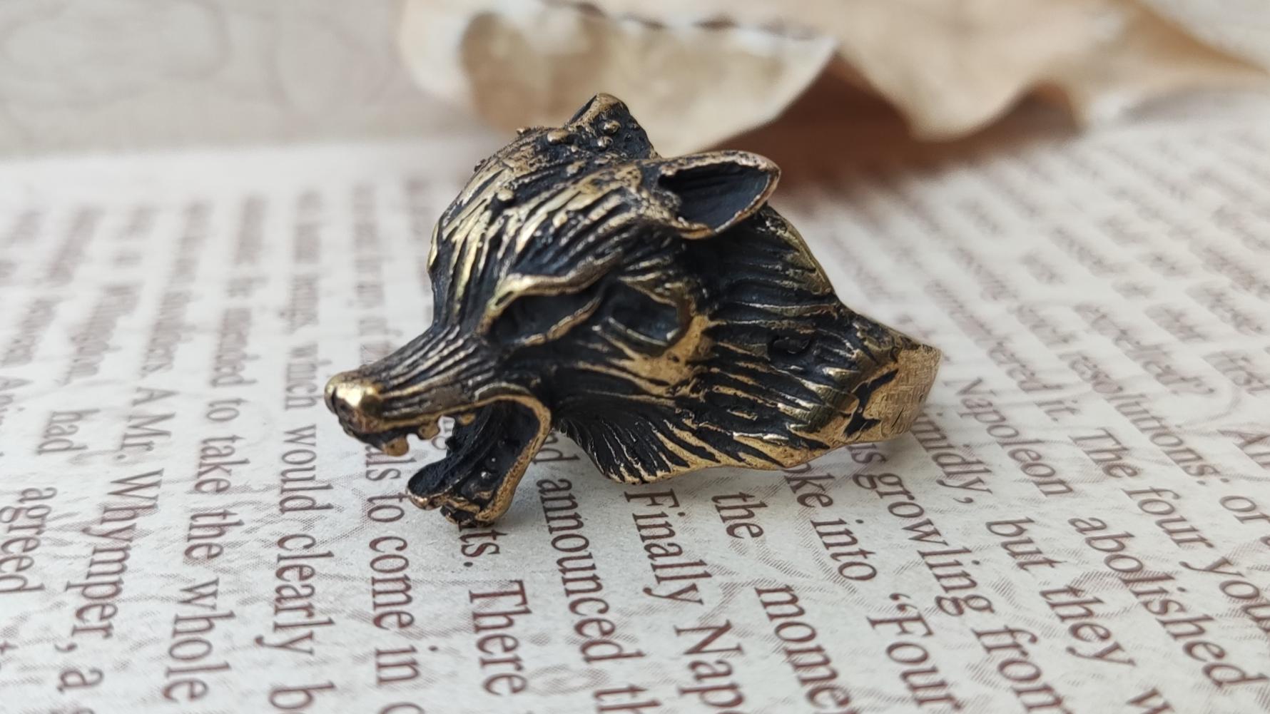 انگشتر گرگ مردانه سایز 11 یا 67