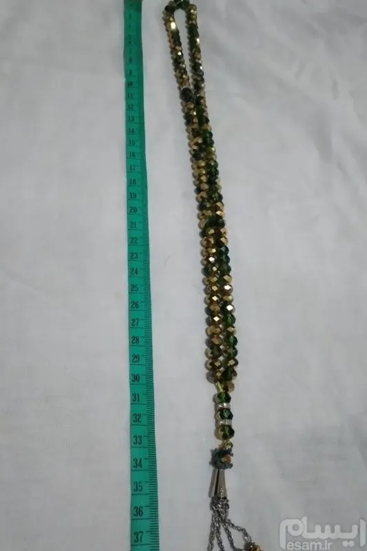 تسبح کریستال سبز اب طلا