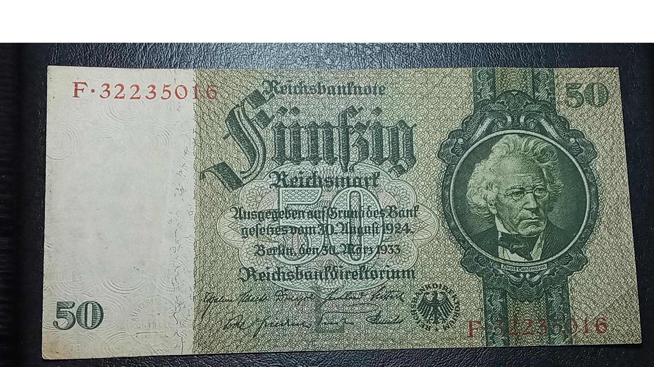 اسکناس 50مارک قدیمی صدارت هیتلر