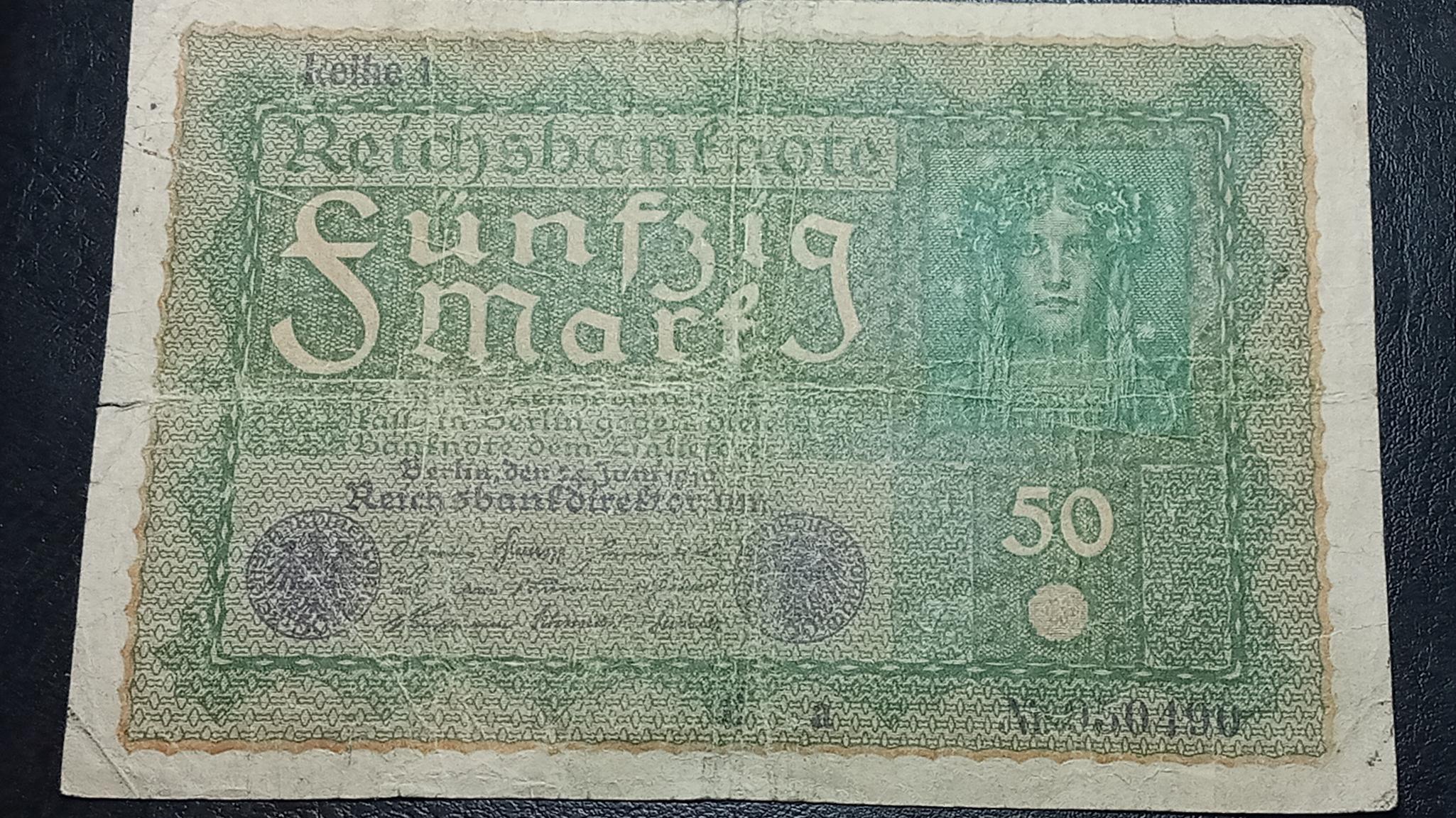 اسکناس   50مارک  قدیمی