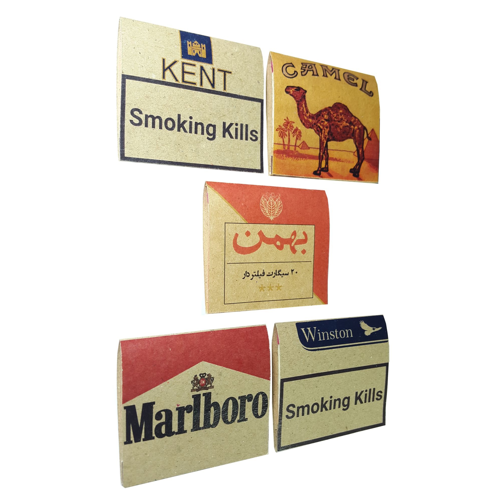 کبریت کتابی مدل اسموک بسته 5 عددی