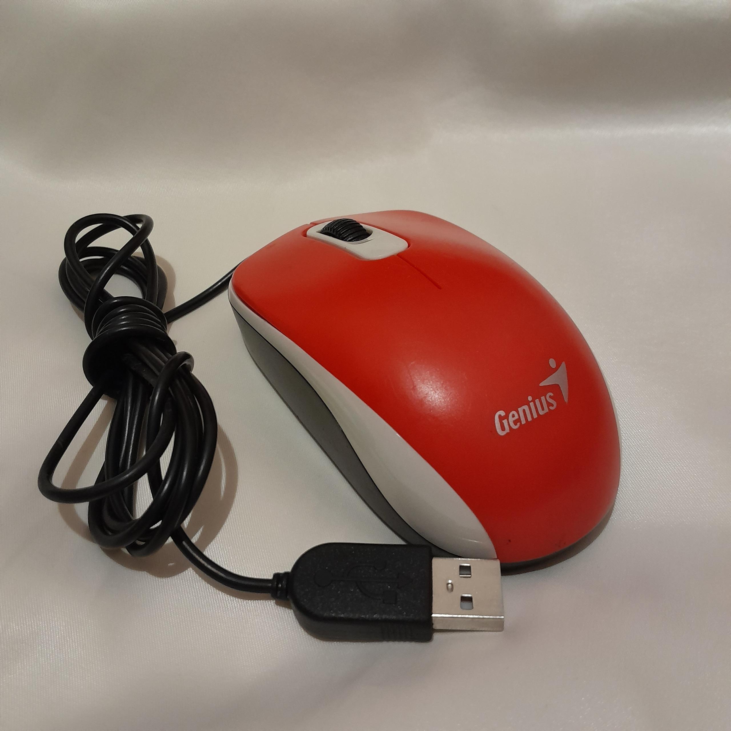 موس جنیوس GENIUS مدل DX_110 رنگ قرمز