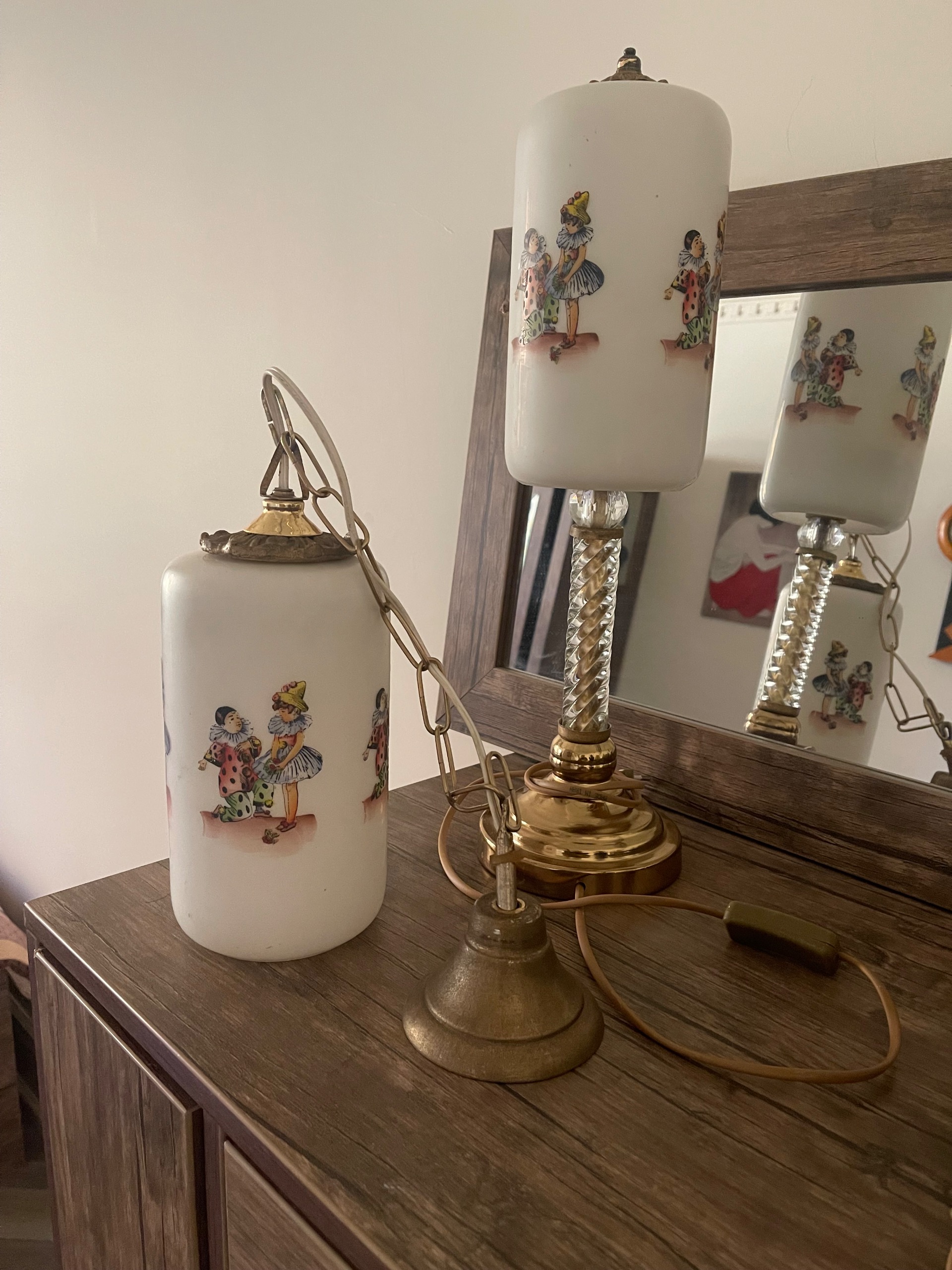 ست چراغ خواب و چراغ تک شعله آویز کودک