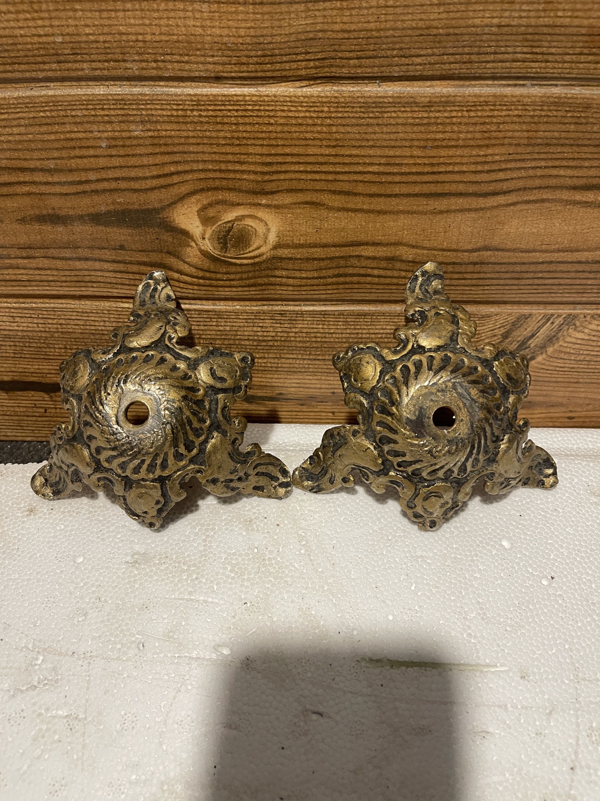 جفت پایه برنجی قدیمی