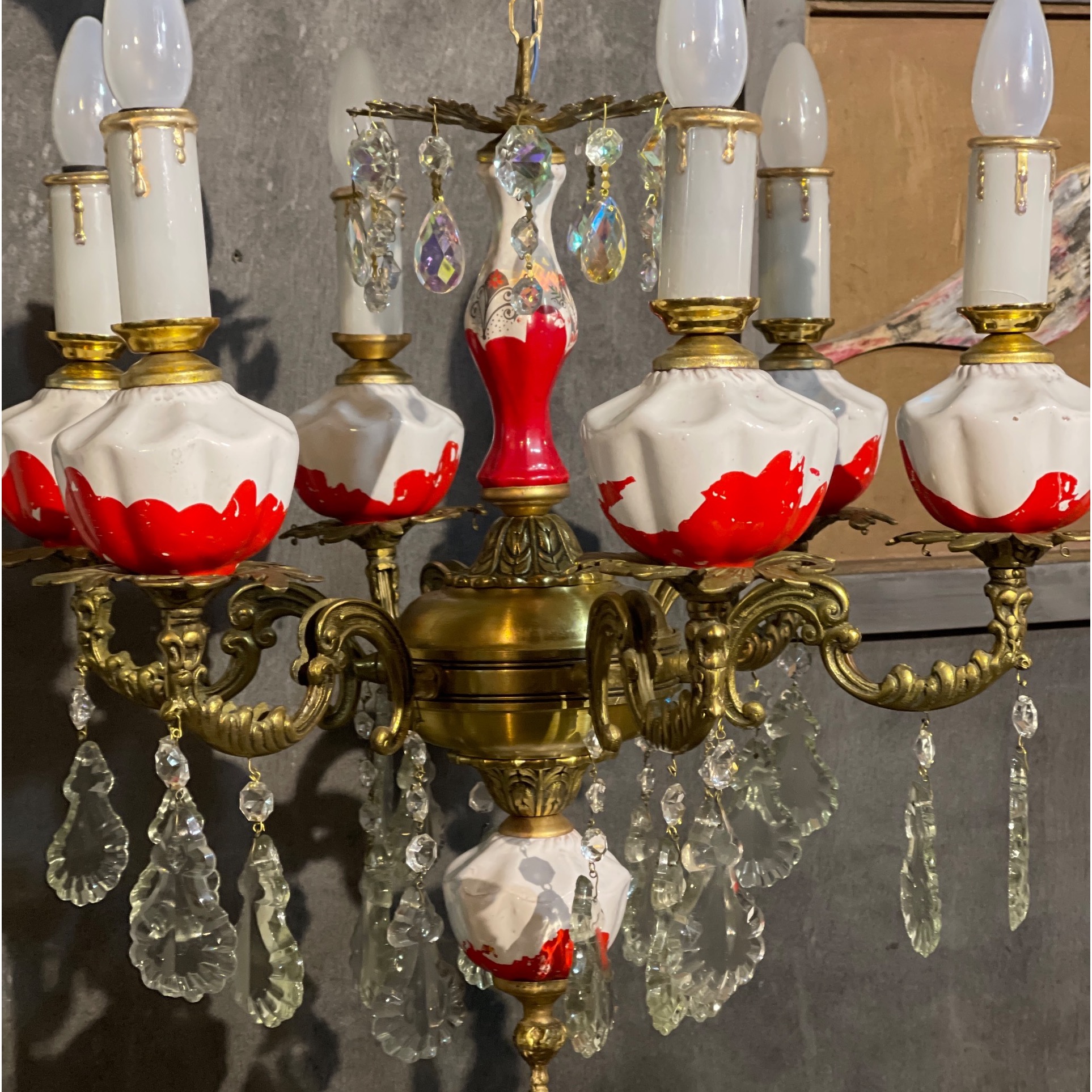 6 شعله برنزی قدیمی سنگین وزن و سالم