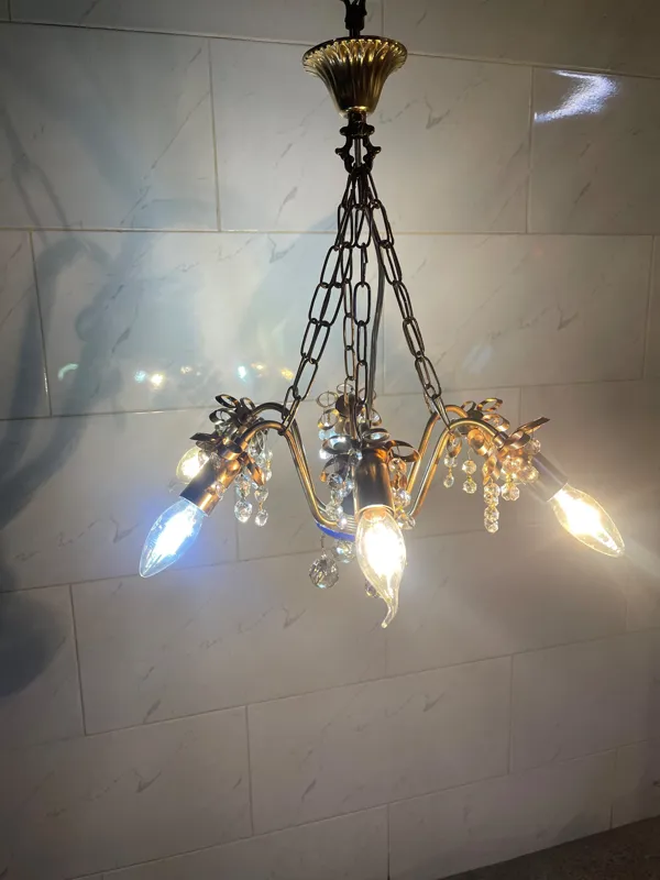 لوستر برنجی 6 شعله