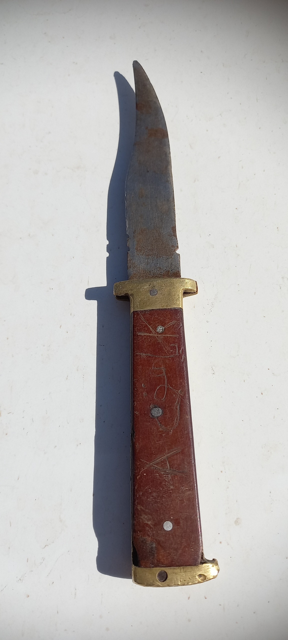 چاقو قدیمی بار بند برنجی زنجان