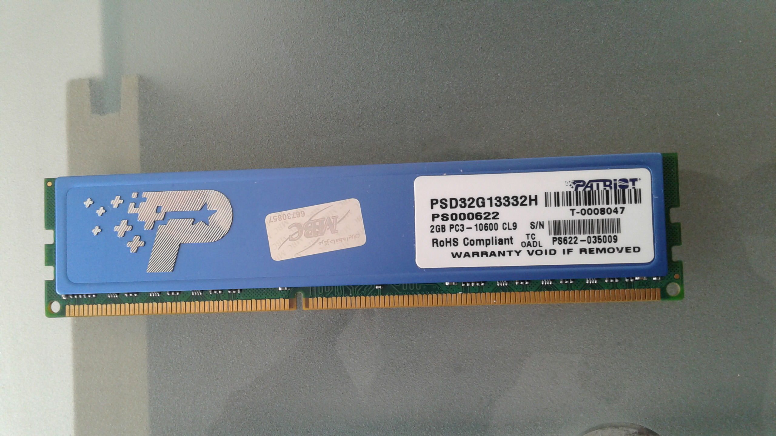 رم 2 گیگ پاتریوتDDR3 عالی