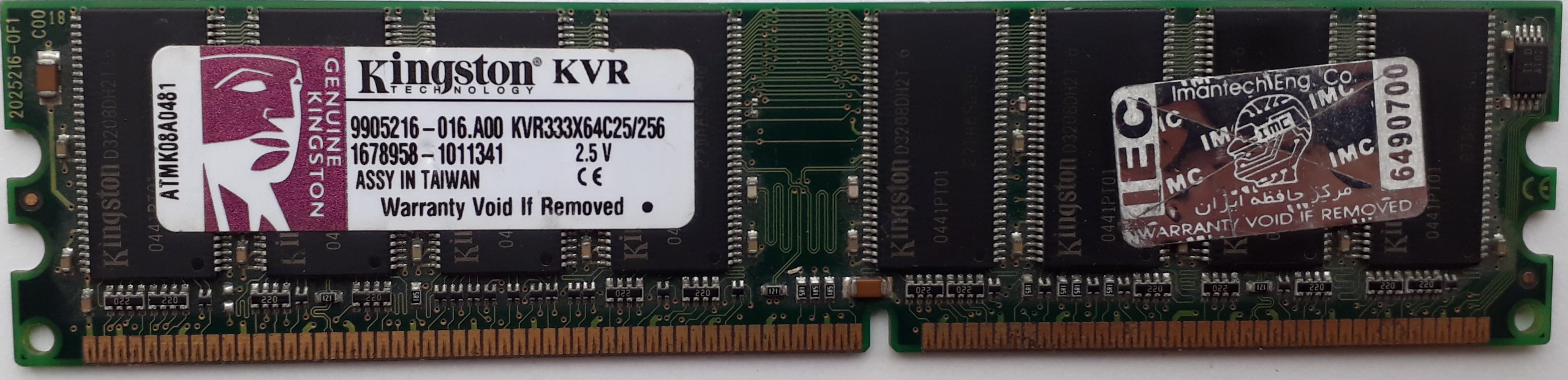 RAM DDR -256M- Kingston یک رو چیپ