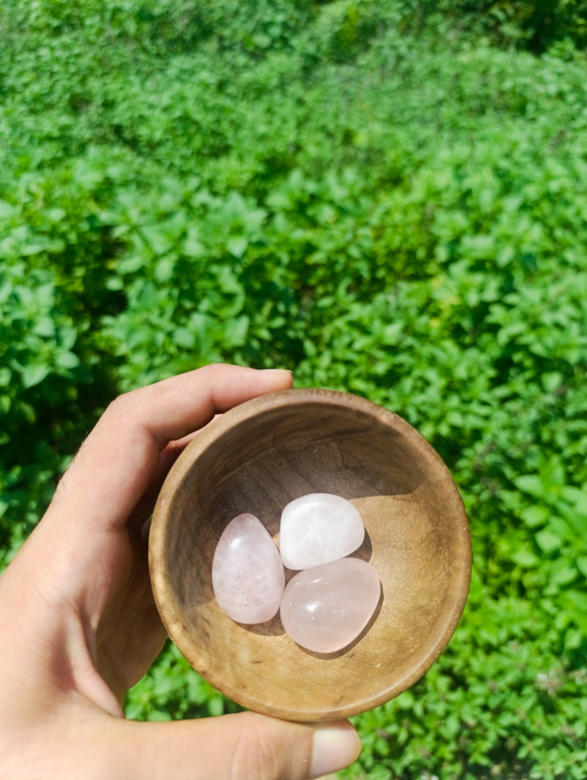 سنگ رز کوارتز تامبل معدنی راف (سنگ عشق )