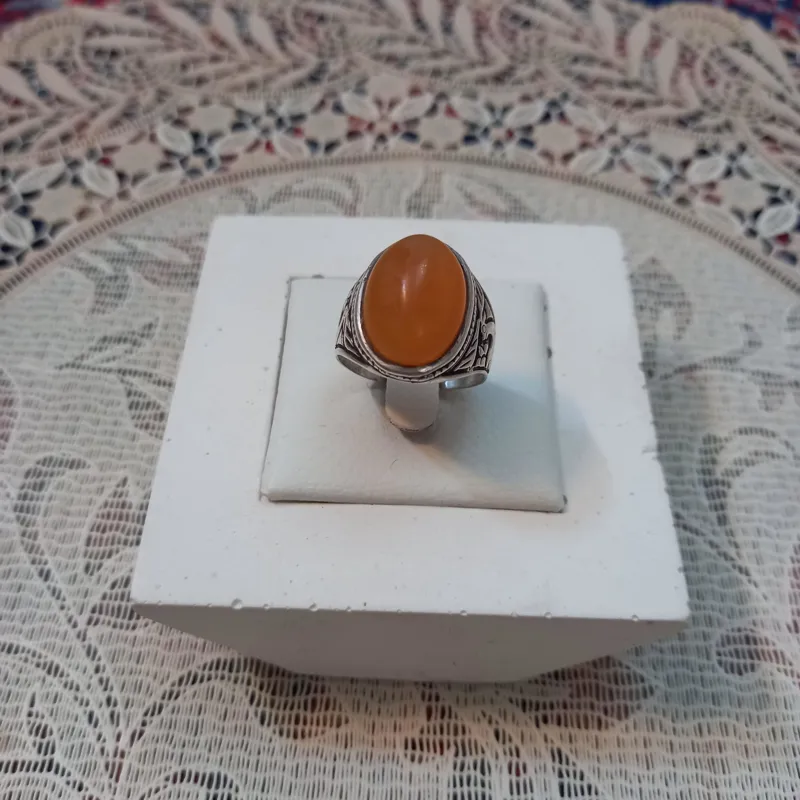 انگشتر قدیمی عقیق یمنی