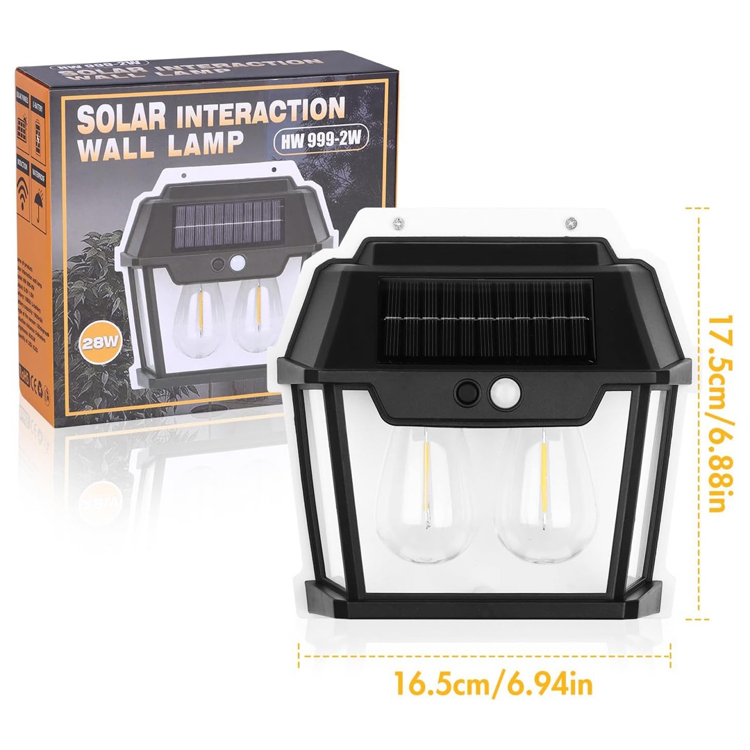 چراغ دیواری خورشیدی سنسوردار دوقلو