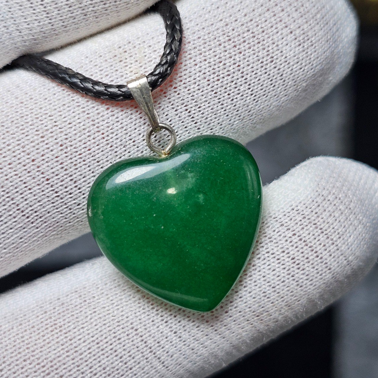 آویز گردنبند سنگ جید معدنی کد 35126