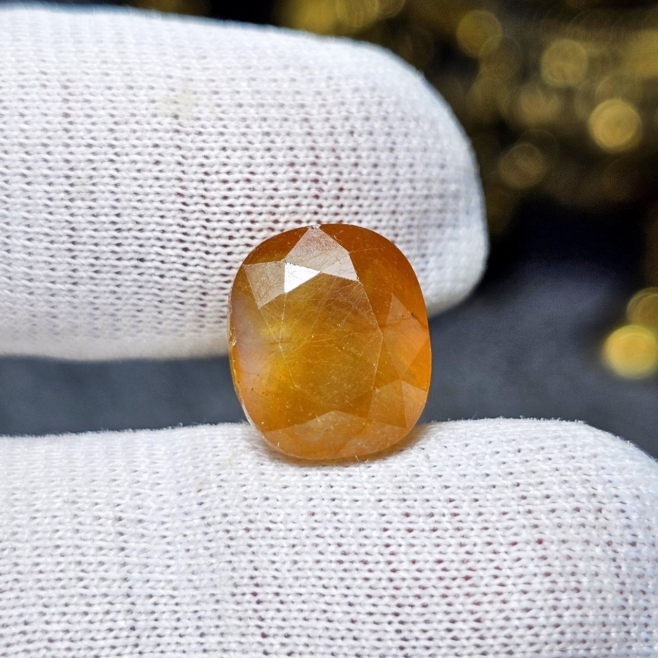  نگین سنگ یاقوت زرد معدنی کد 35541