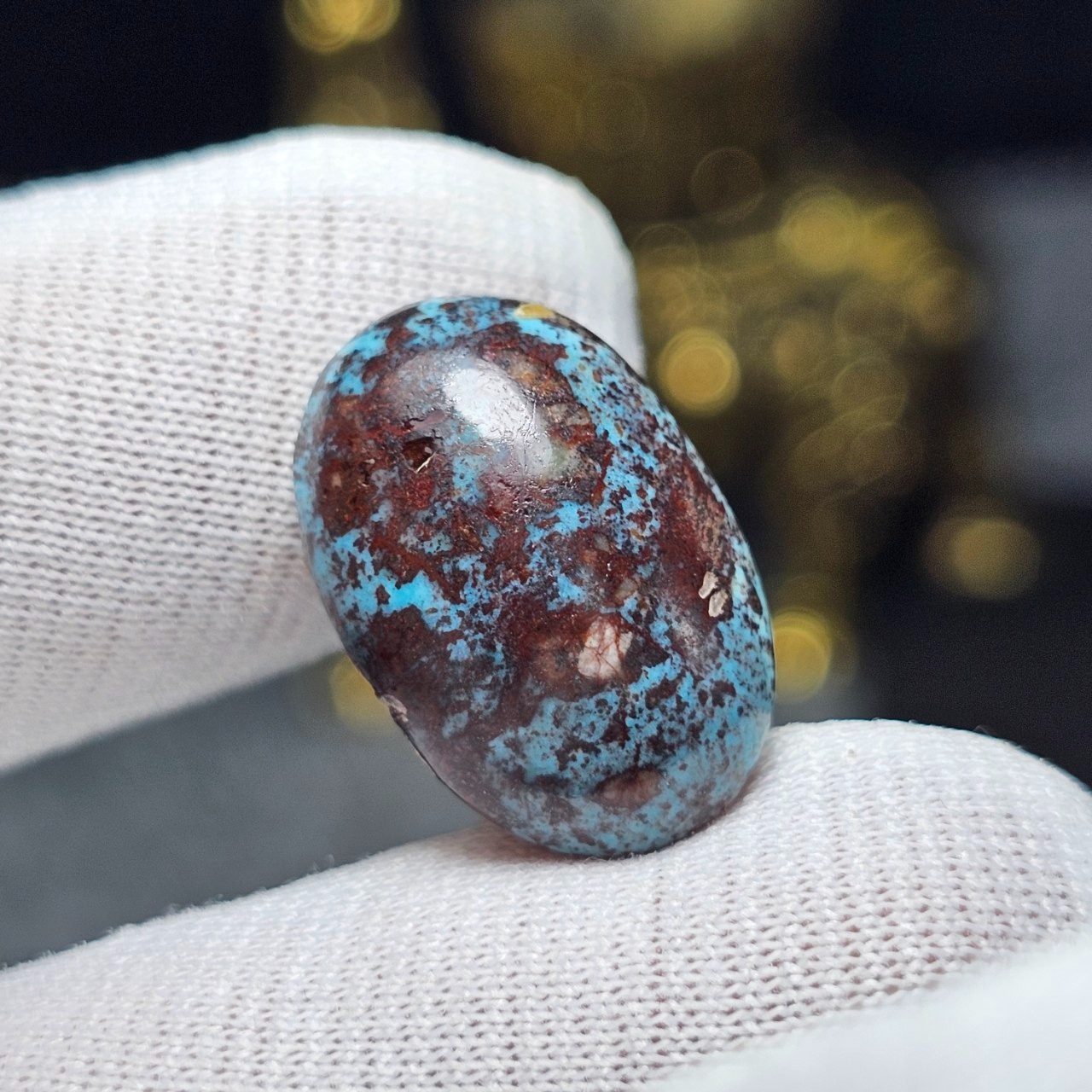 نگین سنگ طبیعی کریزوکولا معدنی کد 35686