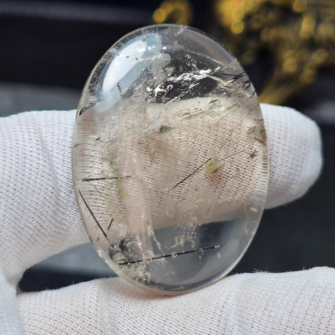 نگین کلکسیونی سنگ طبیعی در مویی معدنی کد 36239