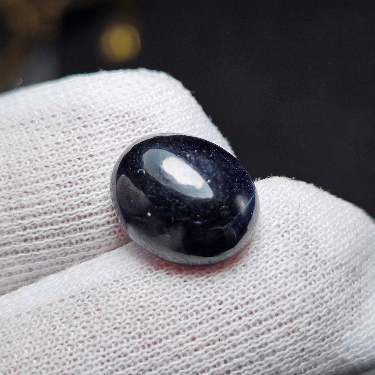  نگین سنگ یاقوت کبود تیره معدنی  کد  36398