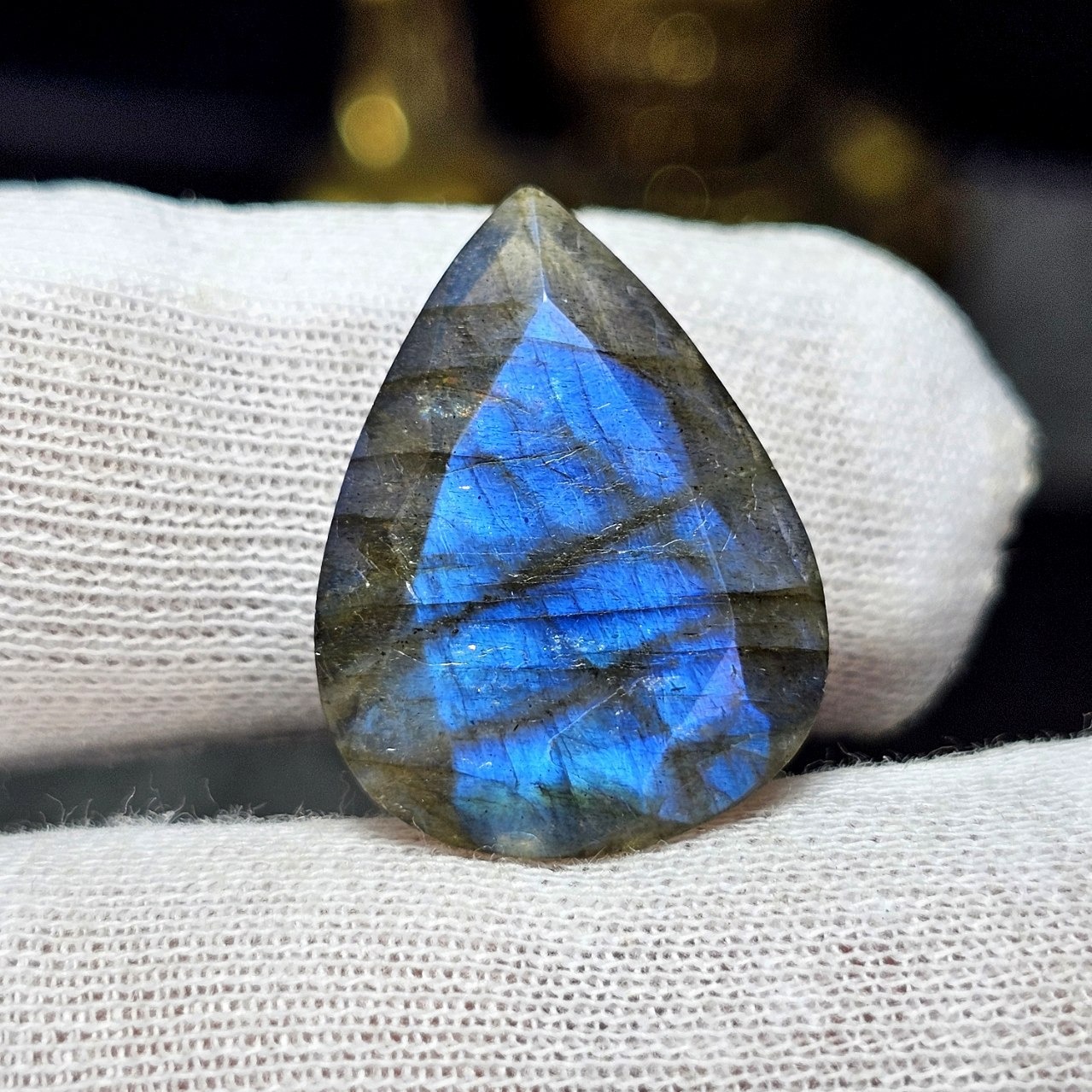  نگین سنگ طبیعی لابرادوریت معدنی تراش فست کد S3650