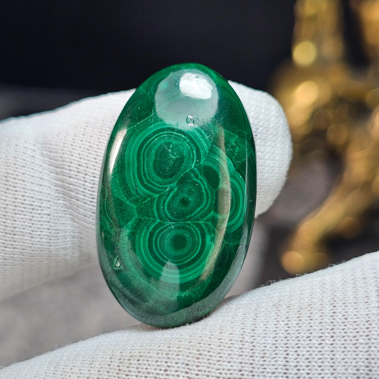  نگین درشت سنگ طبیعی مالاکیت معدنی کنگو کد  36437