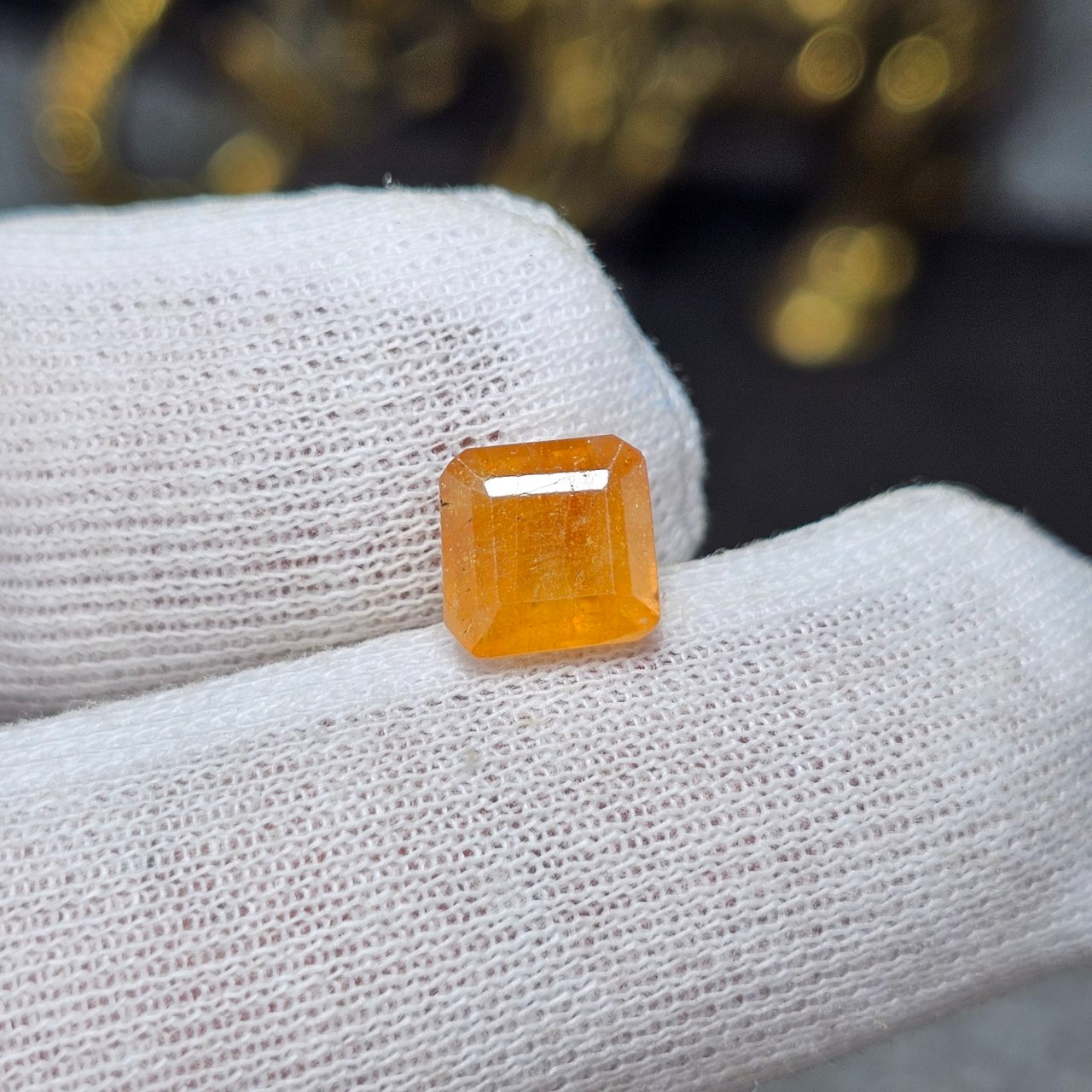  نگین سنگ یاقوت زرد معدنی آفریقایی کد 36444