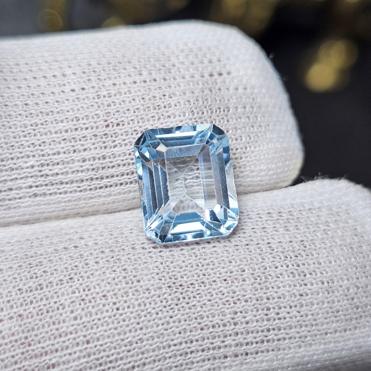  نگین سنگ توپاز بلو اسکای معدنی سویسی کد  36450