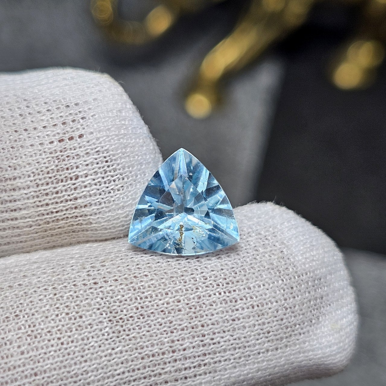  نگین سنگ بلو توپاز معدنی سویسی کد  36455