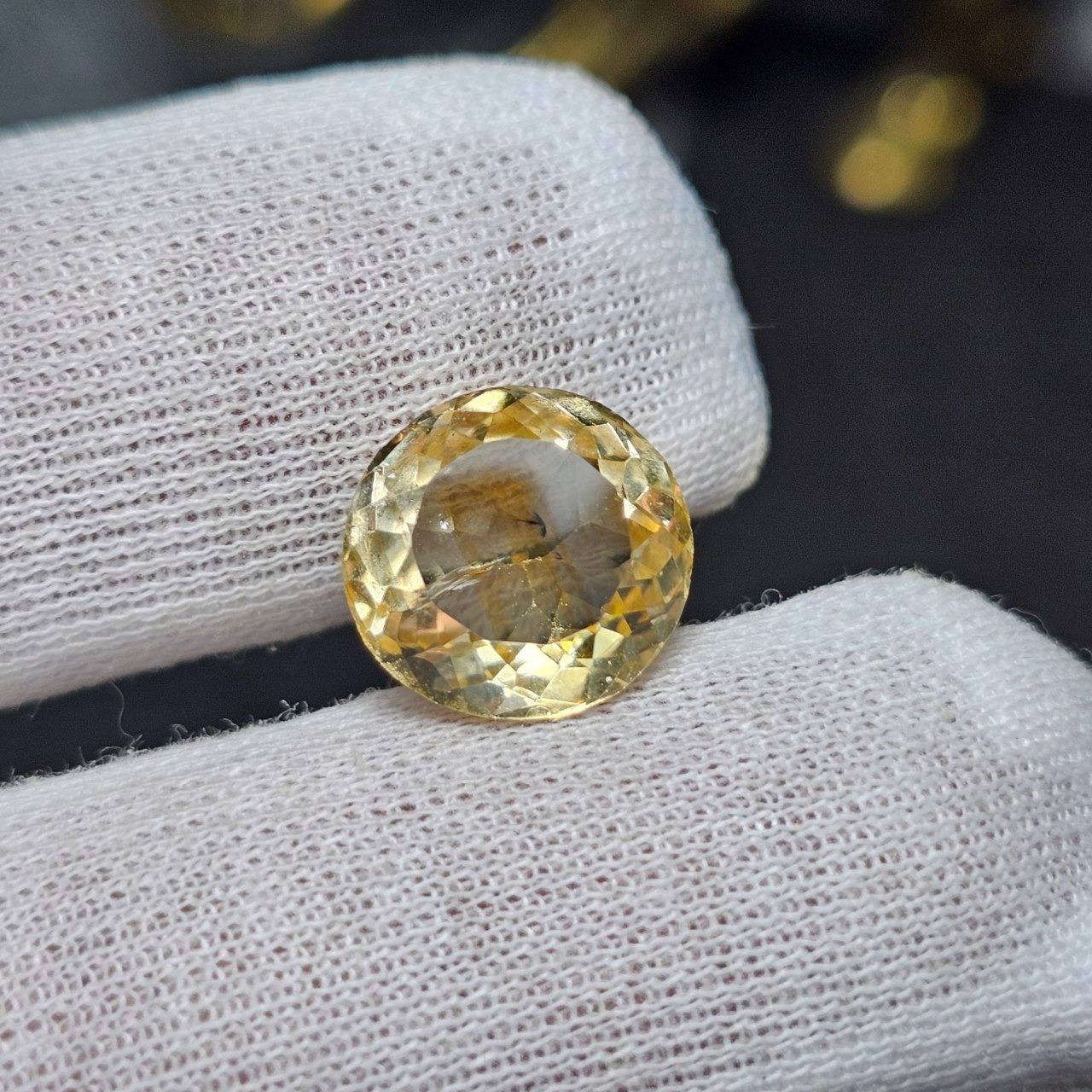  نگین سنگ سیترین معدنی آفریقایی کد  36459