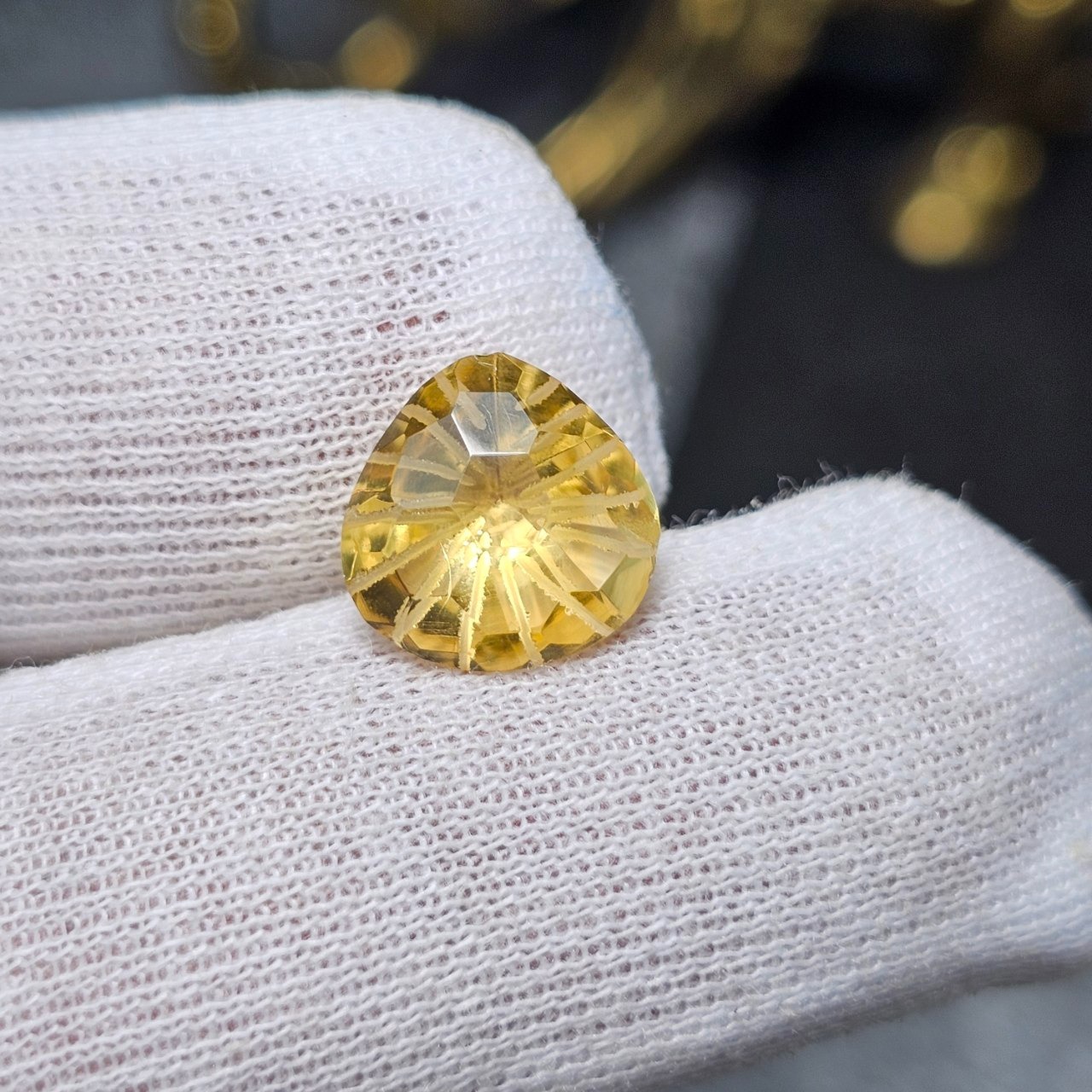  نگین سنگ سیترین معدنی آفریقایی کد  36465