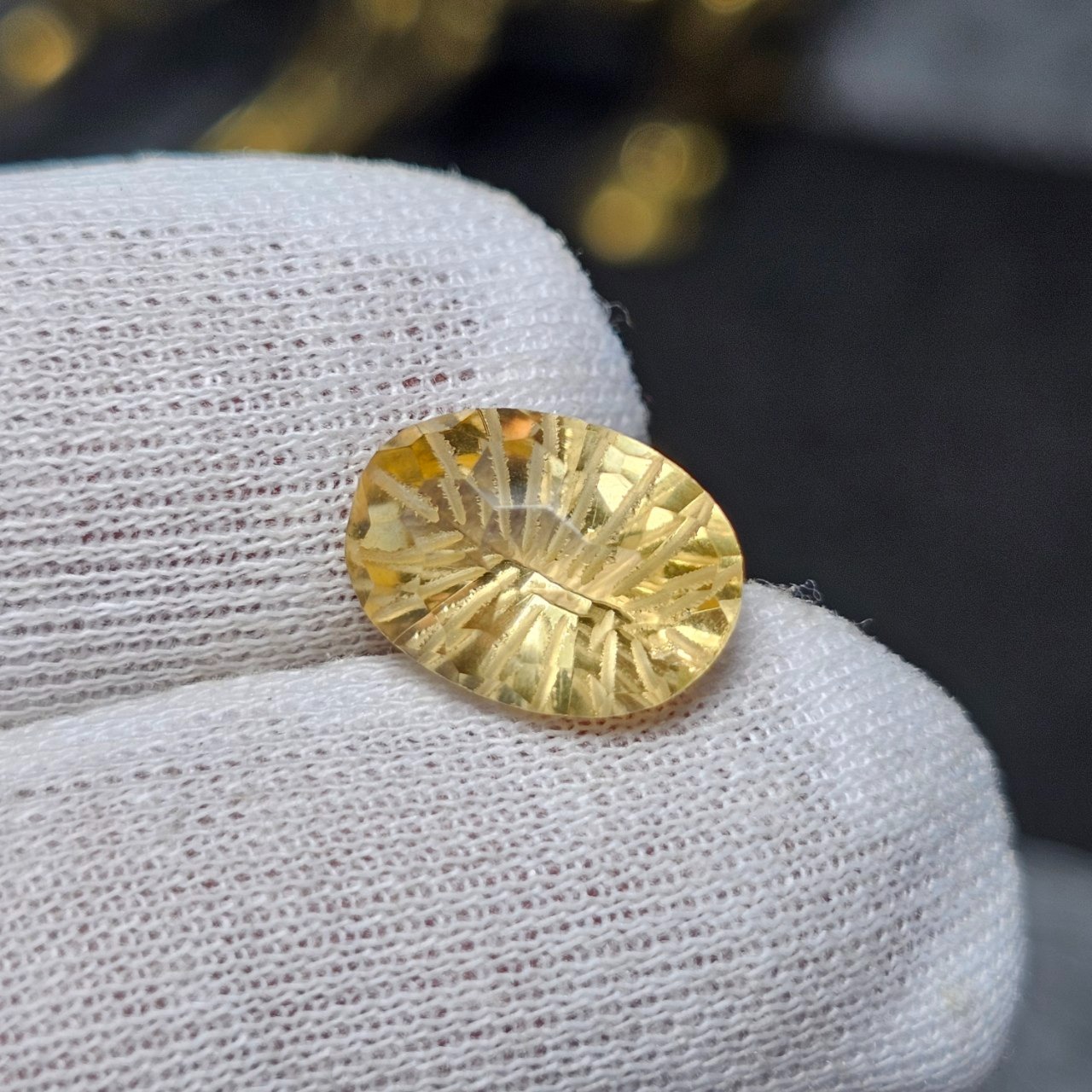  نگین سنگ سیترین معدنی آفریقایی  کد  36470