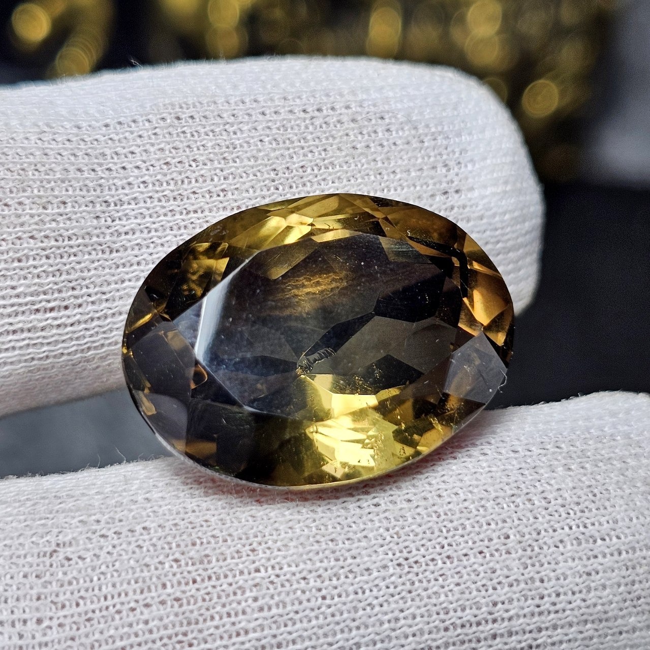  نگین درشت سنگ هانی کوارتز معدنی کد  36516