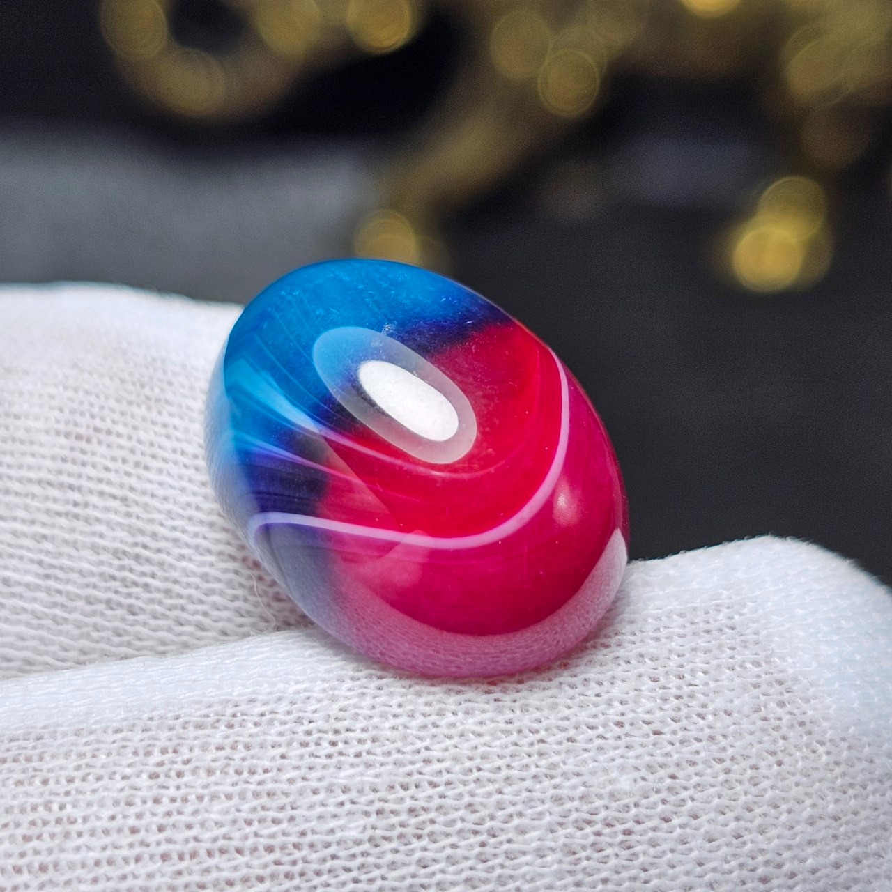  نگین سنگ عقیق رنگی سلیمانی معدنی کد S3702