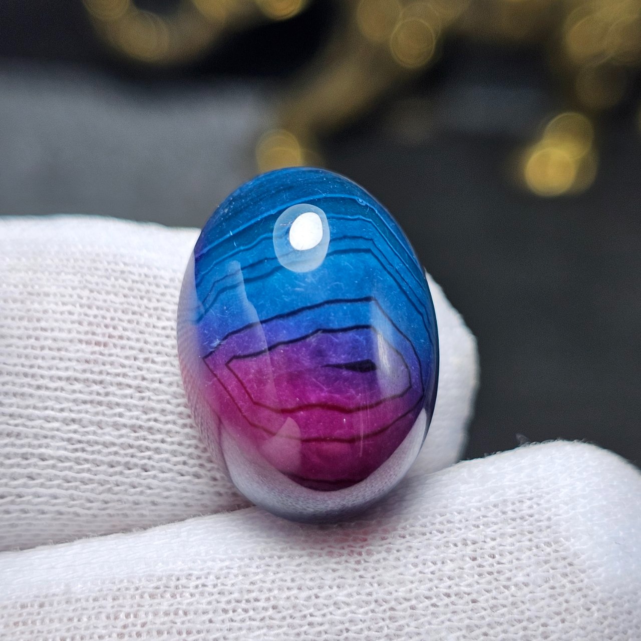  نگین سنگ عقیق رنگی سلیمانی معدنی کد S3703