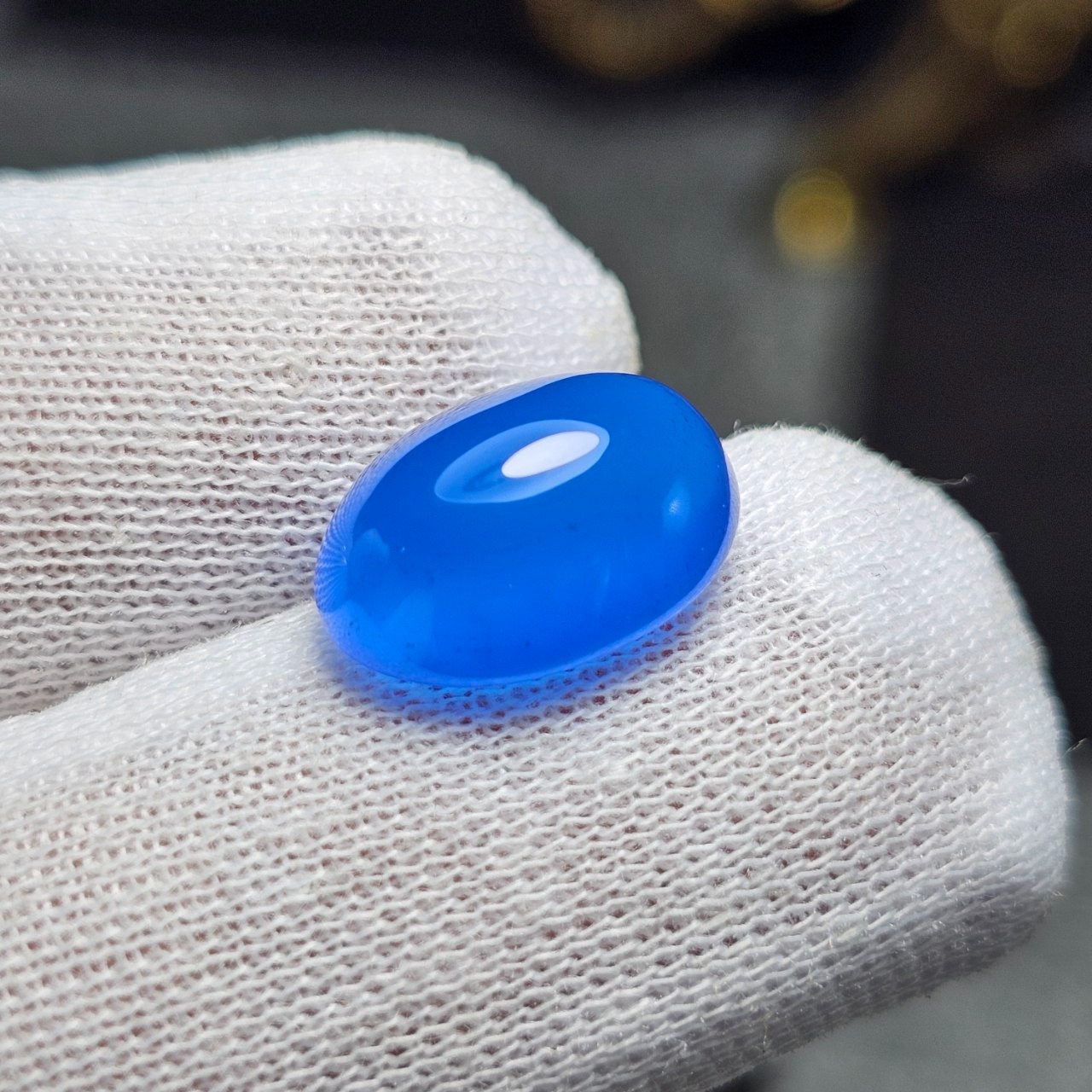  نگین سنگ عقیق آبی معدنی کد S3705