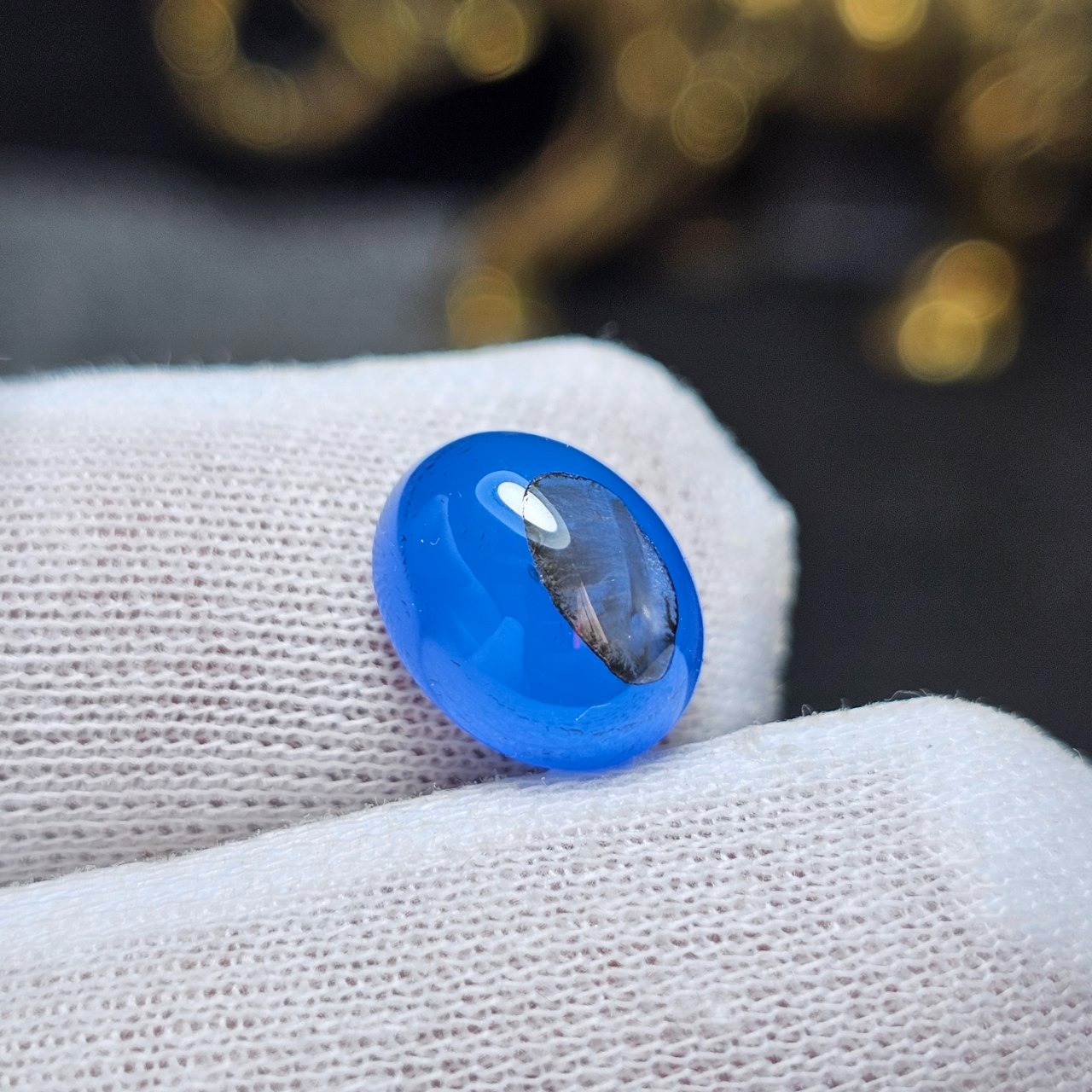 نگین سنگ عقیق آبی معدنی کد S3707