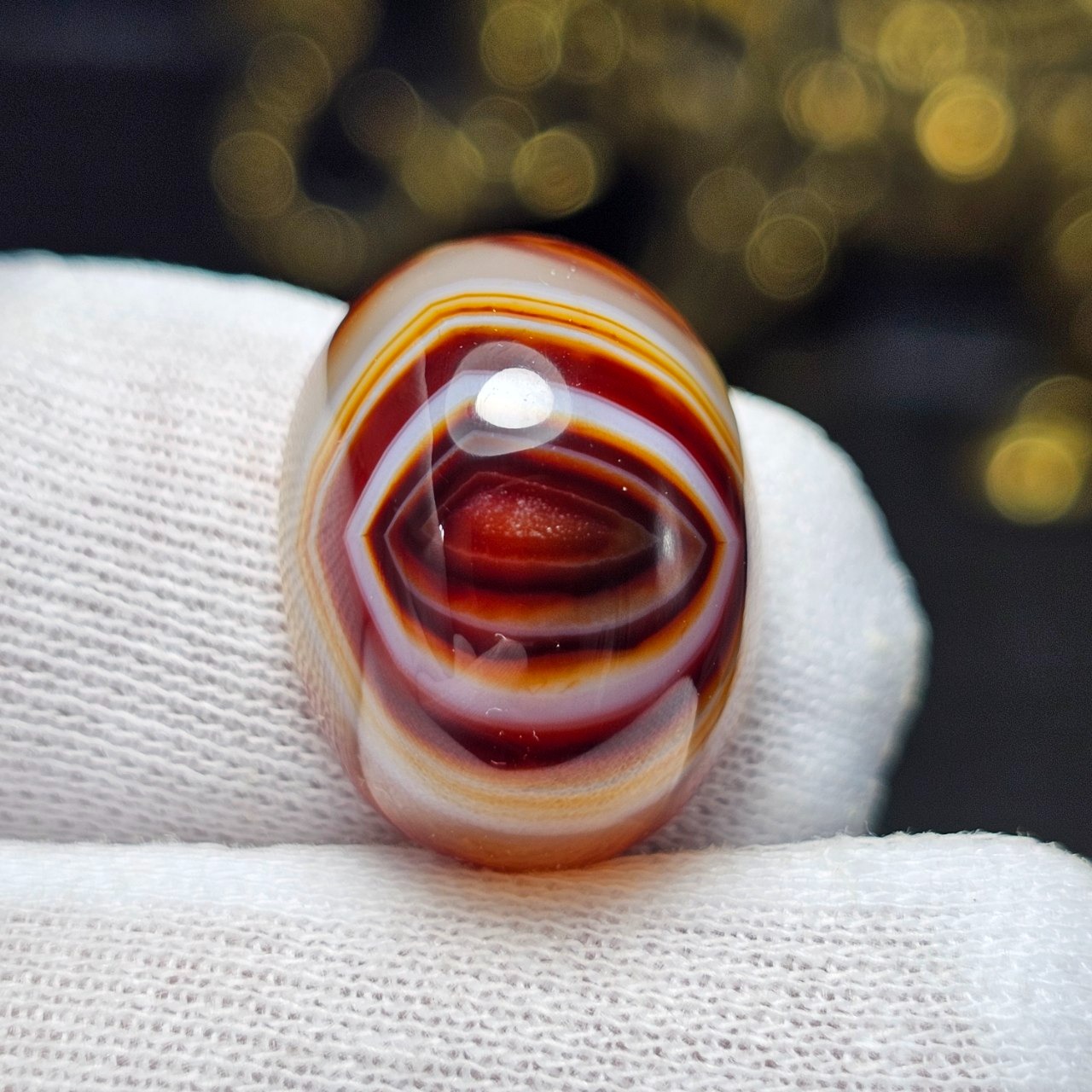  نگین سنگ عقیق سه پوست معدنی خراسانی خاص کد S3711