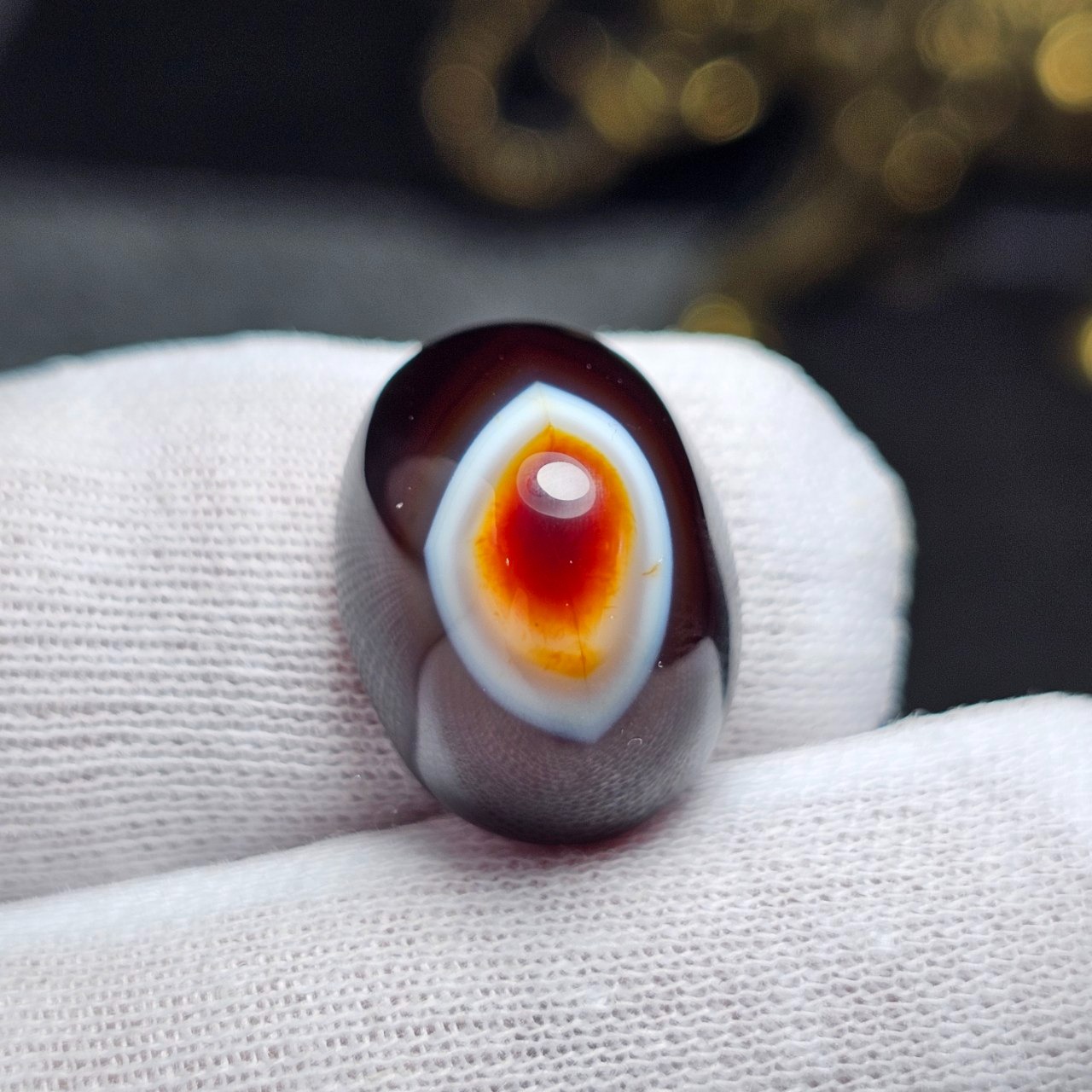  نگین سنگ عقیق سه پوست معدنی خراسانی خاص کد S3713